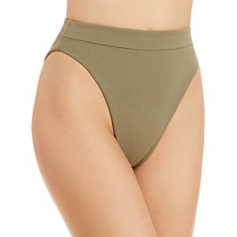 Haight NWT Sage Green Crepe High Waist High Leg Bikini Bottom Size S Separate